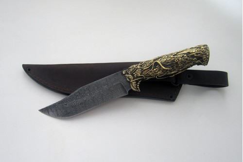 Нож "Гюрза" (лат. рукоять) - работа мастерской кузнеца Марушина А.И.